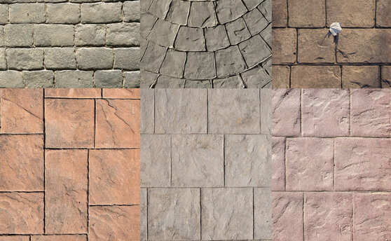 Stamped concrete patterns and colors
